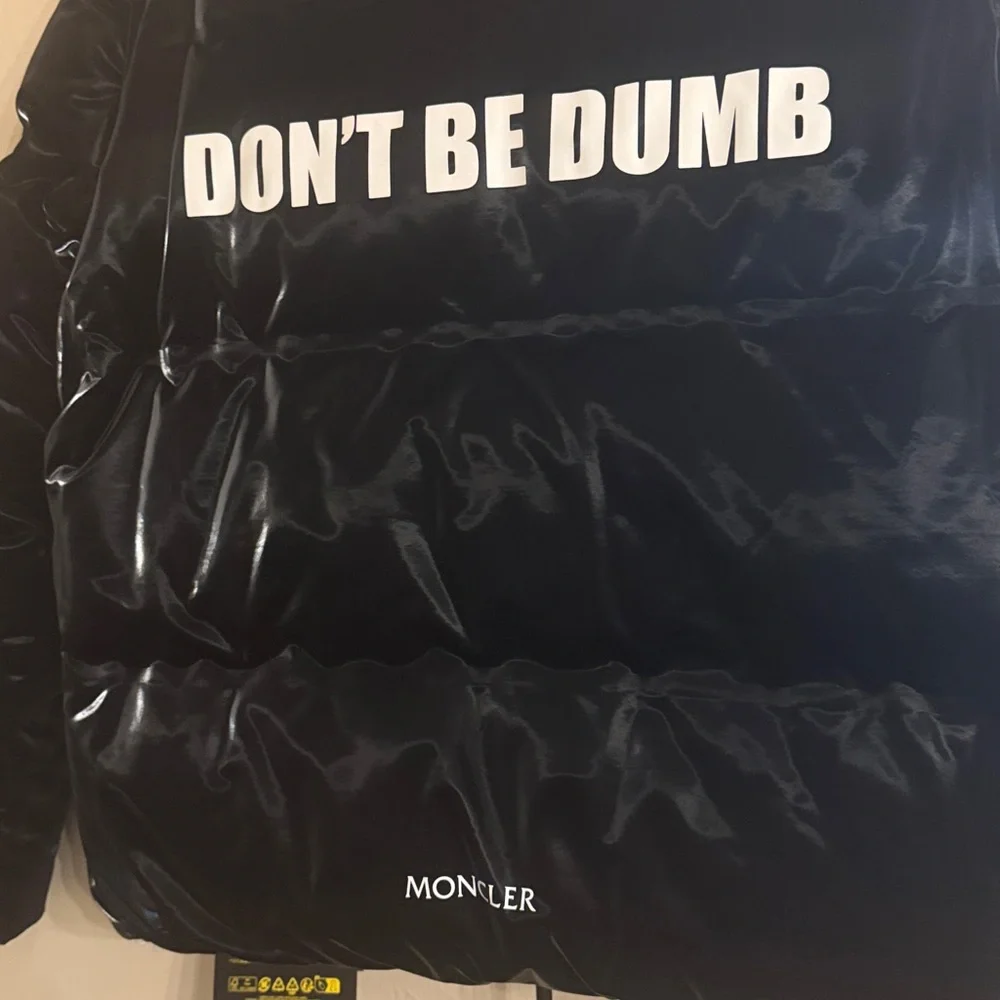 MONCLER x ASAP ROCKY Black Sz 3 Polyamide Men's Coat Don’t be Dumb New w defect